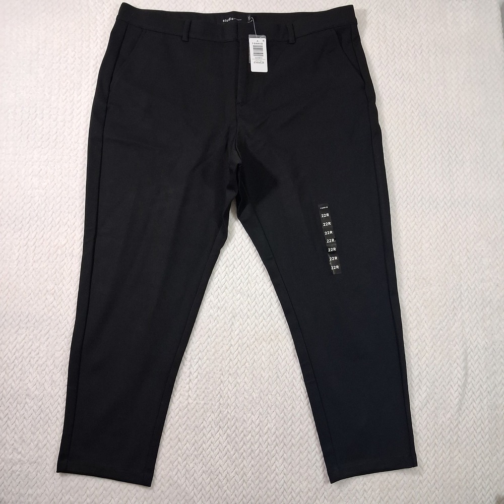 Torrid Modern Slim Studio Ponte High Rise Trousers Womens 22R Black.